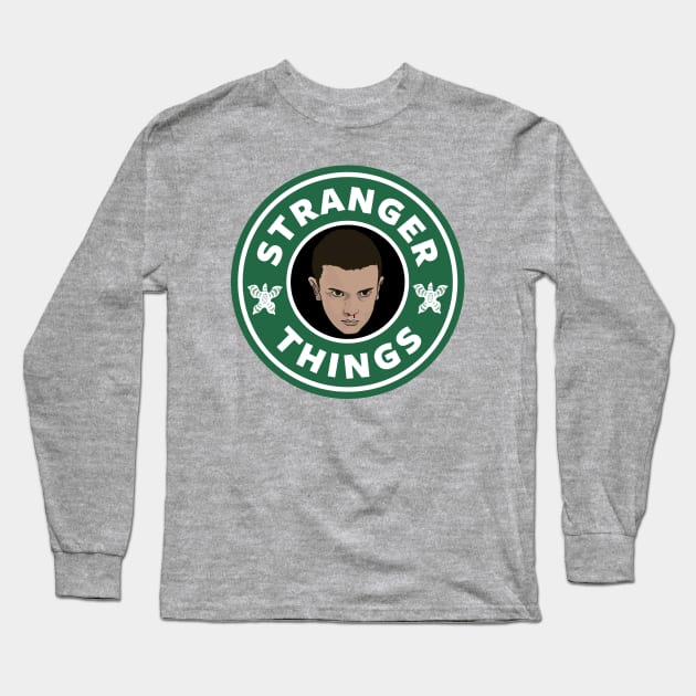 Stranger Things Eleven Coffee Long Sleeve T-Shirt by Rebus28